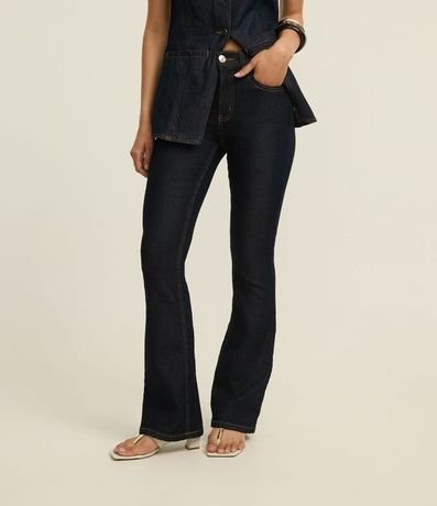 Pantalón Bootcut en Jeans Raw con Cintura Alta 3