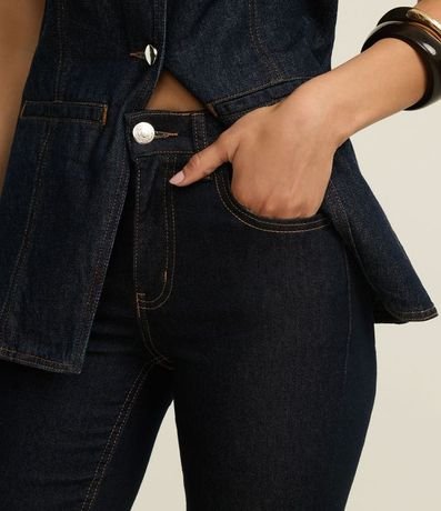 Pantalón Bootcut en Jeans Raw con Cintura Alta 4