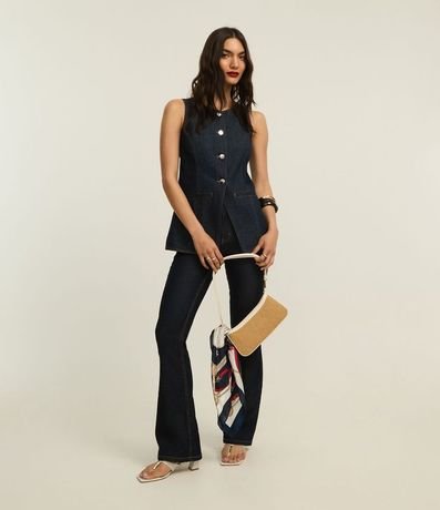 Pantalón Bootcut en Jeans Raw con Cintura Alta 5