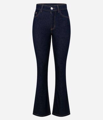 Pantalón Bootcut en Jeans Raw con Cintura Alta 7