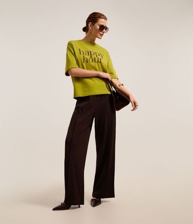 Remera en Malla con Lettering Happy Hour 3