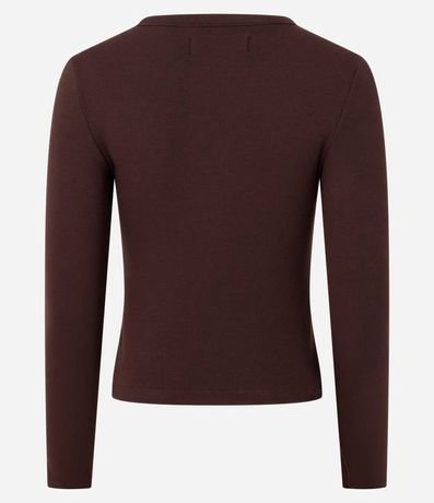 Blusa Cardigan en Rib con Botones Delanteros 3