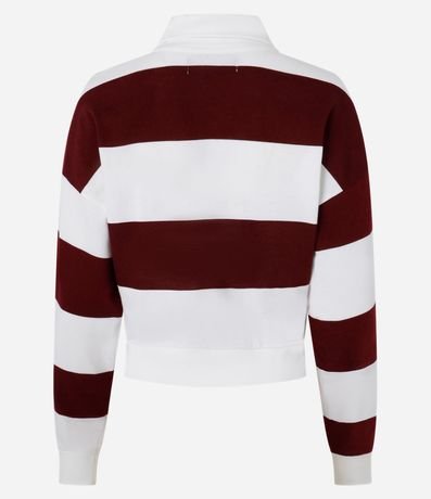 Blusa Sportcore con Cuello Solapa y Rayas Bold 7