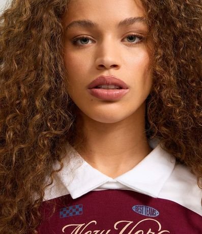 Blusa Sportcore con Cuello Solapa y Rayas Bold 5