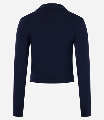 Blusa en Algodón con Cuello Polo y Bordado 98 7