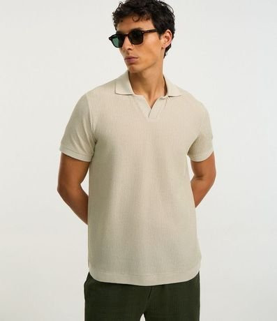 Camisa Polo Regular en Algodón con Textura 4