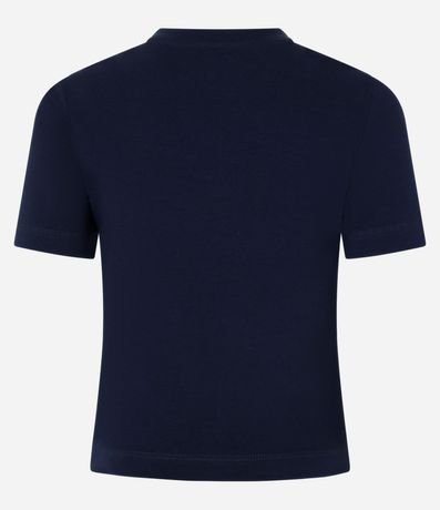 Blusa Baby Look en Algodón con Estampa USA 8