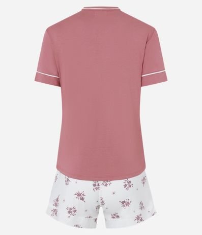 Pijama Short Doll en Viscosa con Short Estampado Floral 5