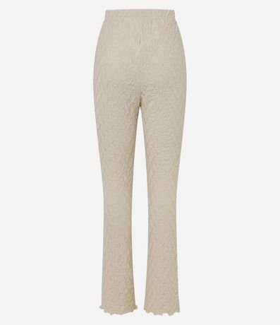 Pantalón Flare Texturizado con Bajo Ondulado 9