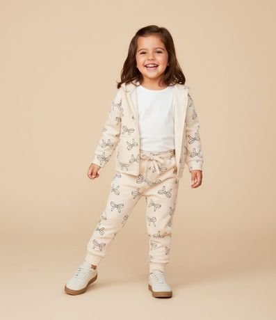 Pantalón Infantil Jogger con Estampa de Lazos - Talle 1 a 6 años