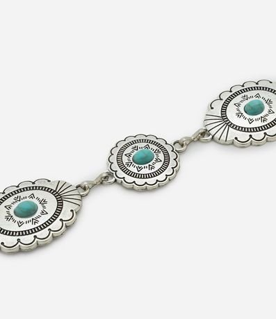 Cinturón Mediano en Mental con Cadena y Placas Decoradas 4