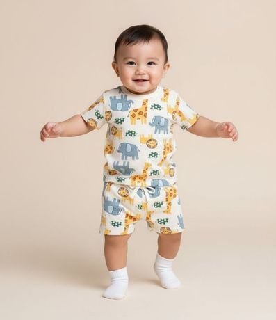 Conjunto Infantil con Estampa de Animalitos - Talle RN a 18 meses 1