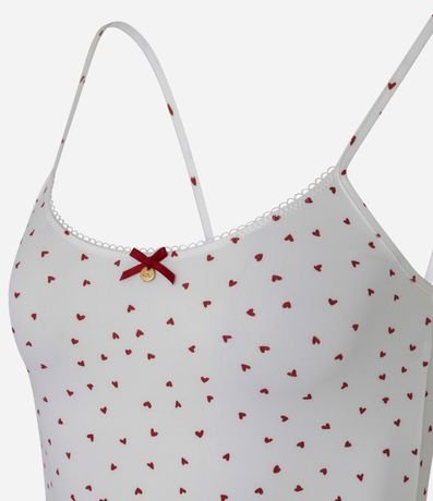 Blusa de Pijama Bretel Fino en Microfibra con Estampa de Mini Corazones 6