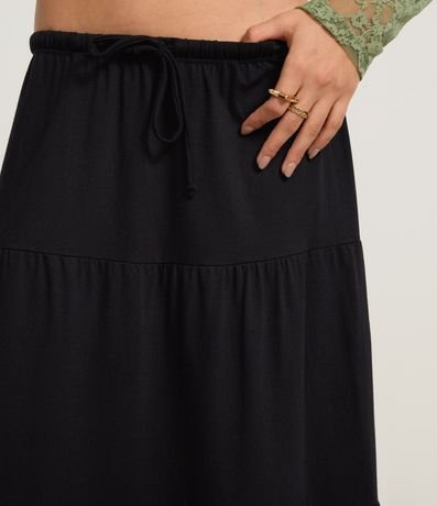 Pollera Evasê en Algodón con Volado en el Bajo 4