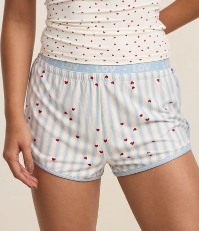 Short de Pijama de Rayas con Cinturilla Elástica 2