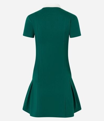 Vestido corto Sportcore en Rib con Cuello Polo Contrastante 7