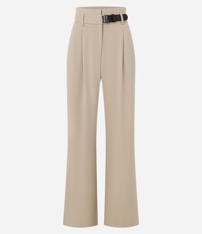 Pantalón Recto Sastrería con Medio Cinturón Incorporado 6