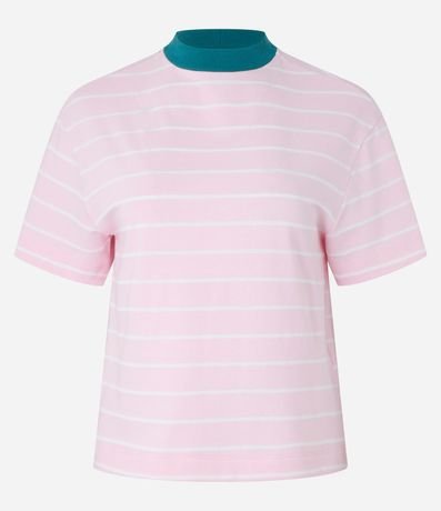 Remera Rayada en Malhão con Cuello Contrastante 5
