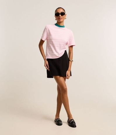 Remera Rayada en Malhão con Cuello Contrastante 2