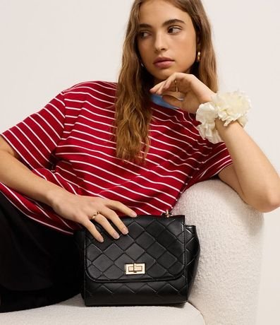 Remera Rayada en Malhão con Cuello Contrastante