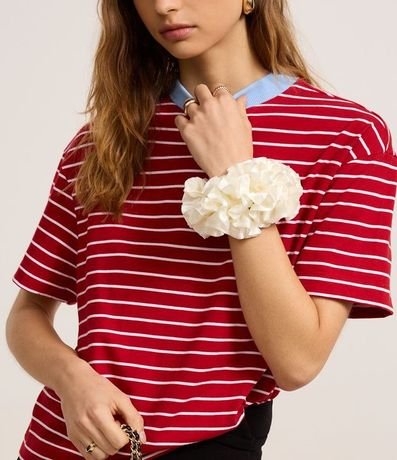 Remera Rayada en Malhão con Cuello Contrastante 5