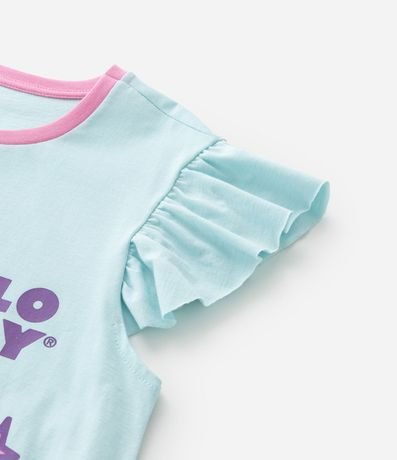 Camisón Infantil con Volado Estampa de Hello Kitty - Tam  4 a 14 años 4