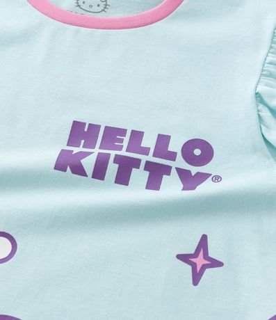 Camisón Infantil con Volado Estampa de Hello Kitty - Tam  4 a 14 años 5