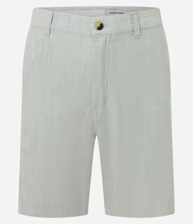 Bermuda Recta en Algodón con Textura