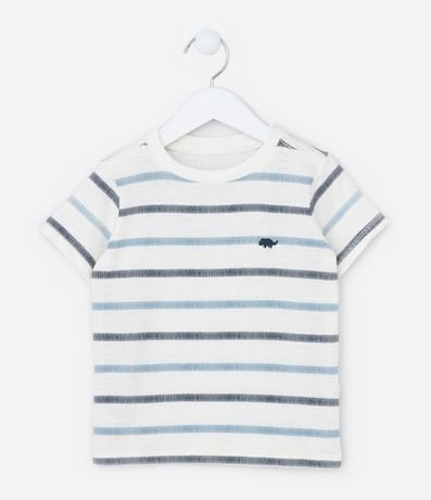 Remera Infantil con Estampa Rayada - Talle 1 a 6 años