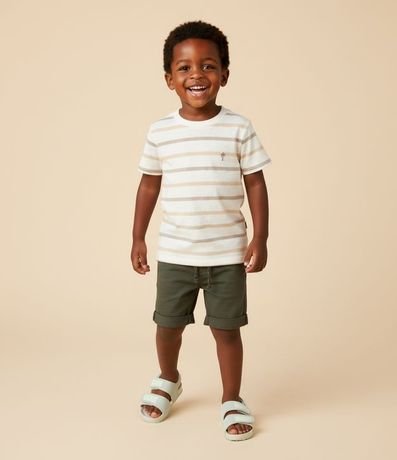 Remera Infantil con Estampa Rayada - Talle 1 a 6 años