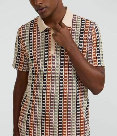 Camisa Polo Comfort en Jacquard con Textura Ondulada 3