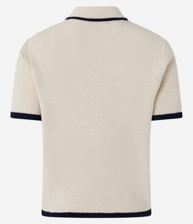 Blusa Comfort en Punto con Cuello Inglés y Detalles Contrastantes 8