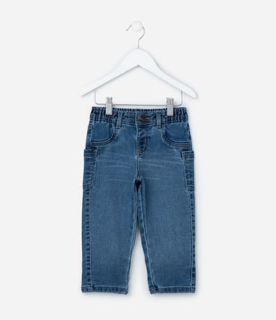 Pantalón Infantil en Jeans con Bolsillos Laterales - Talle 1 a 6 años