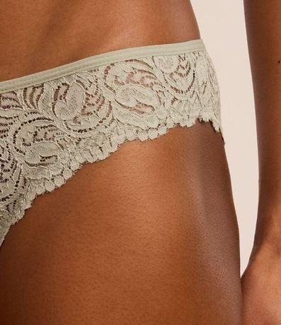 Bombacha Bikini en Encaje Rustico con Lazo 3