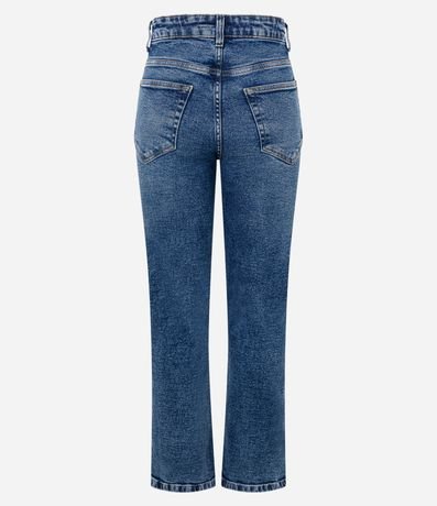 Pantalón Recto Cintura Alta en Jeans Elastizado 2