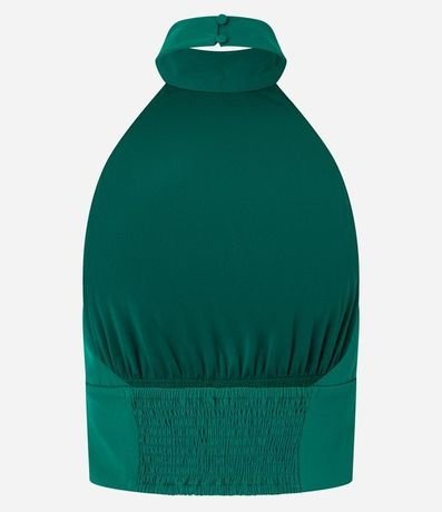 Blusa Cropped en Crepé con Escote Halter 6