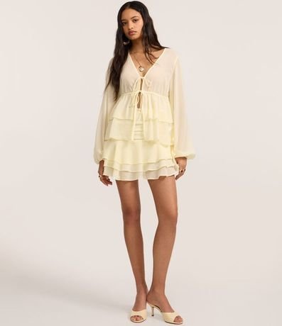 Blusa con Lazo Delantero y Manga Larga Ajustada 2