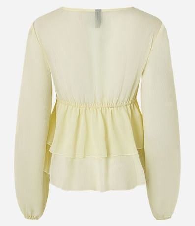 Blusa con Lazo Delantero y Manga Larga Ajustada 5