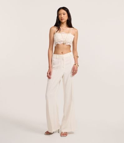 Pantalón Flare Sastre con Frisos