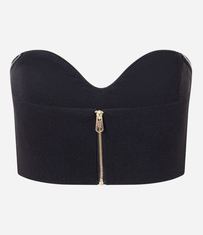 Blusa Super Cropped en Sastrería con Escote Corazón 6