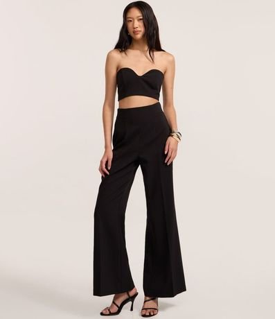 Blusa Super Cropped en Sastrería con Escote Corazón 2