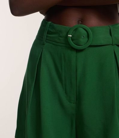 Short Sastre en Viscosa con Cinturón de Hebilla Aro 4