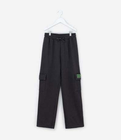 Pantalón Infantil con Bolsillos Cargo y Estampa Minecraft -Talle 5 a 14 años