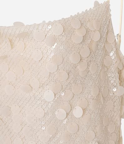 Vestido Corto en Lentejuela Misto con Escote Degagê 7