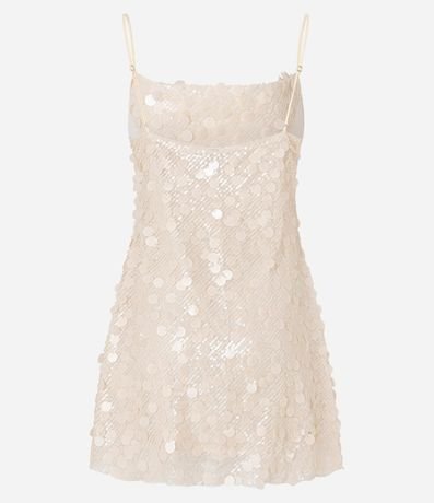 Vestido Corto en Lentejuela Misto con Escote Degagê 8