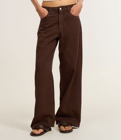 Pantalón Recto Loose en Sarga con Bolsillos 3