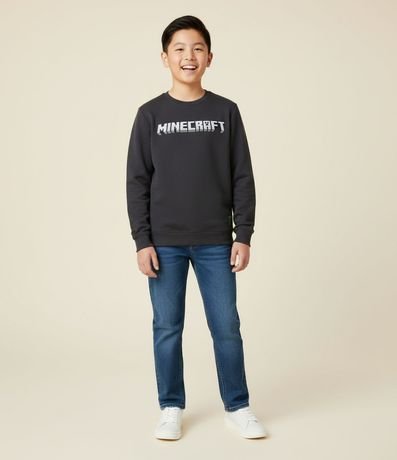 Saco Infantil en Algodón con Estampa Minecraft - Talle 5 a 14 años
