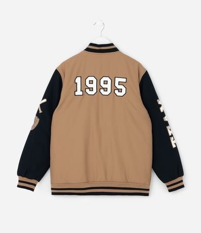 Campera Infantil Bomber con Patchs de Baseball - Talle 5 a 14 años 3