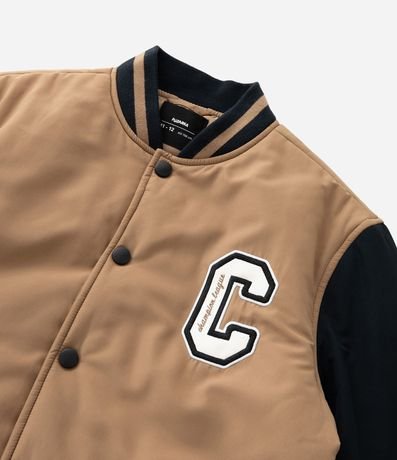Campera Infantil Bomber con Patchs de Baseball - Talle 5 a 14 años 8