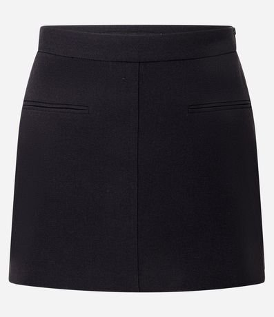 Short Pollera Ajustado Sastre con Mini Bolsillos